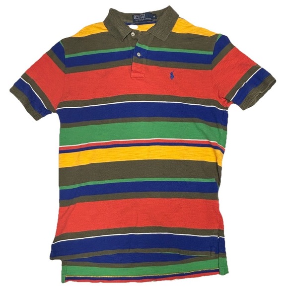 Polo Ralph Lauren Other - Vintage Polo Ralph Lauren Stripe Polo Shirt M USA 90s Y2K Multi Color Rugby